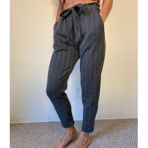 Paper bag waist tie trouser